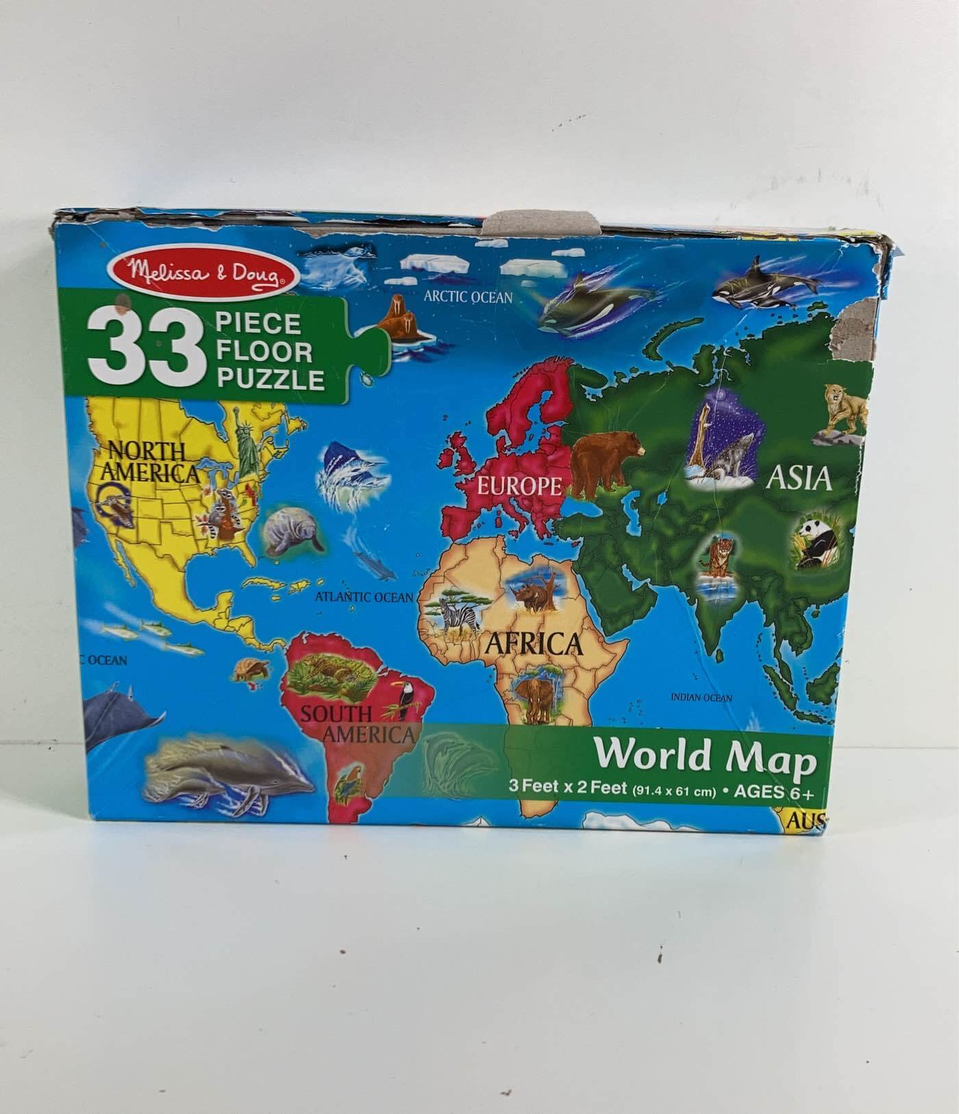 Melissa & Doug Floor Puzzle, World Map