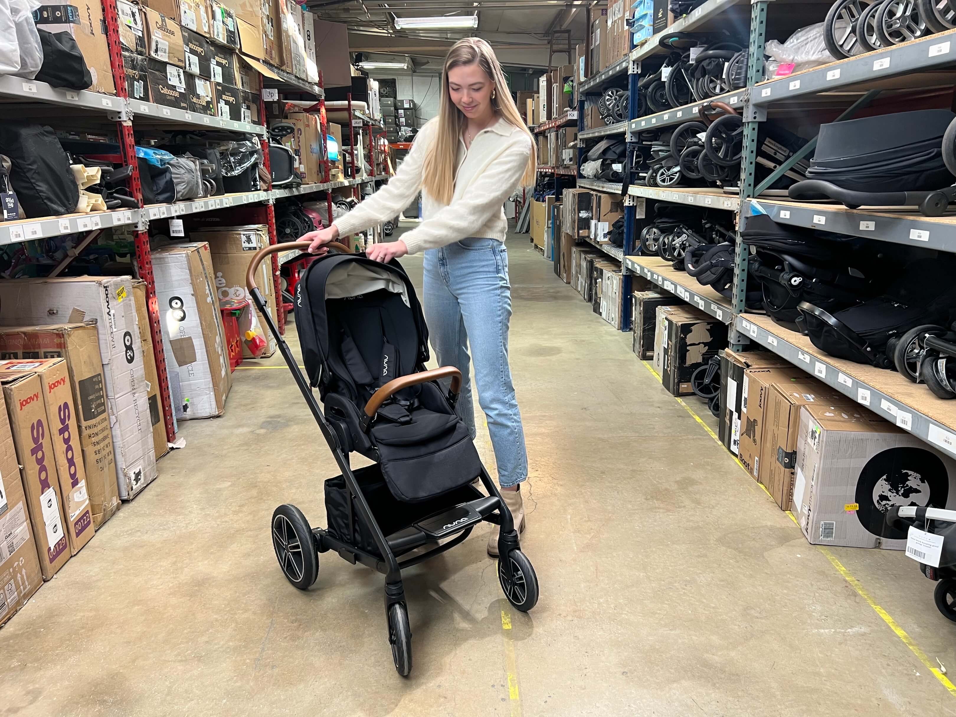 GoodBuy Gear's gear expert with the Nuna MIXX next 