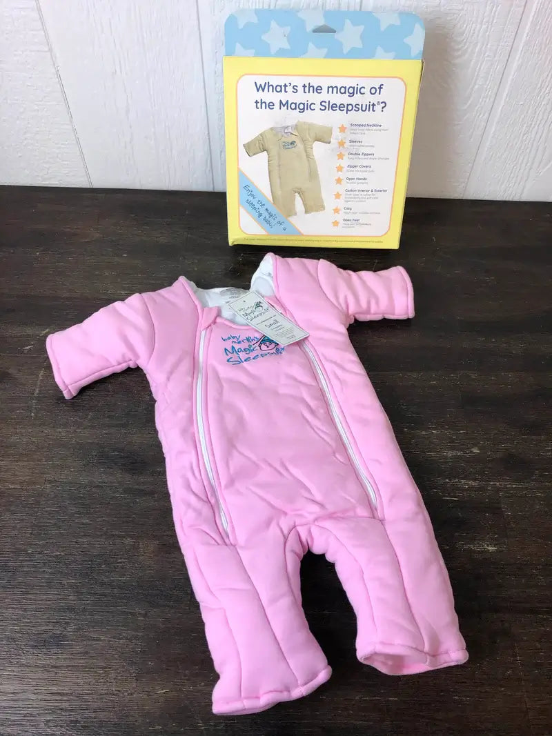 baby merlin sleepsuit in pink