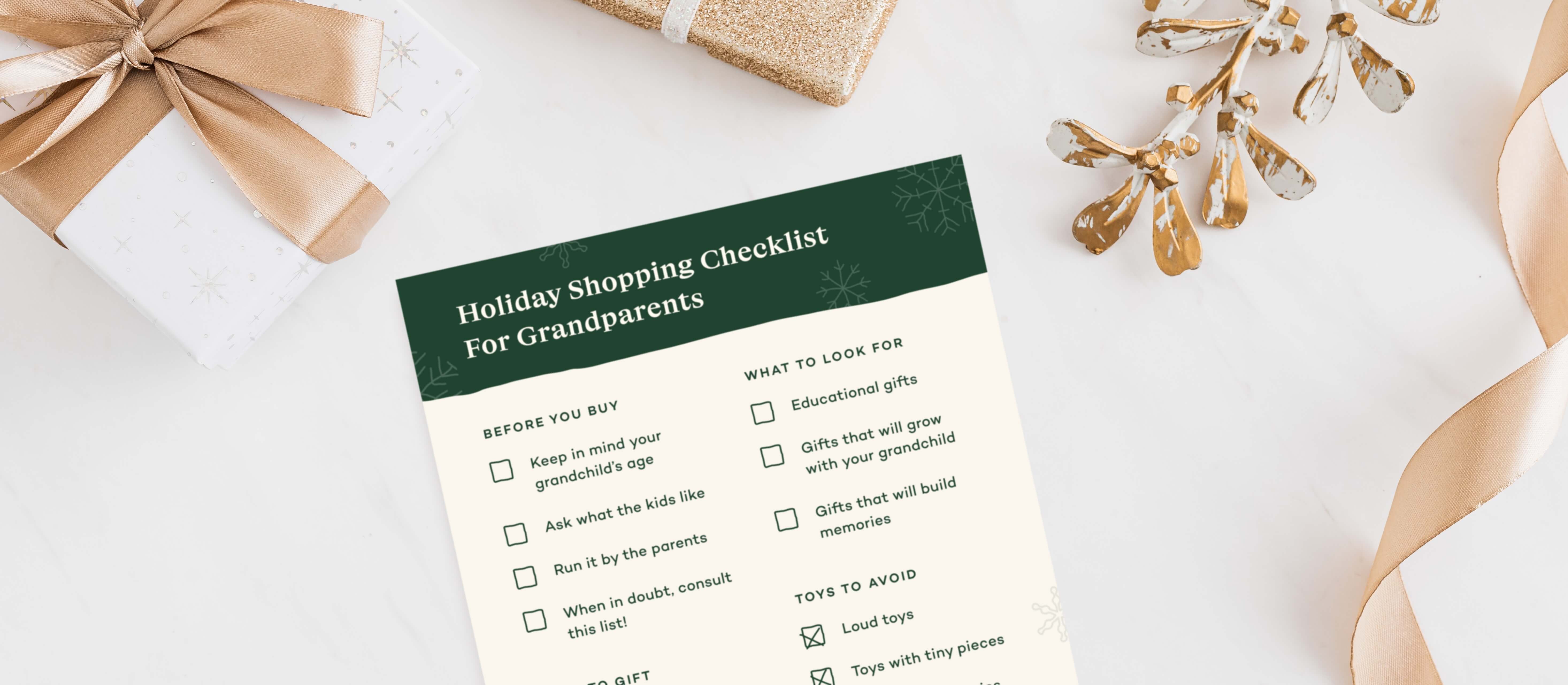 holiday shopping checklist for grandparents 