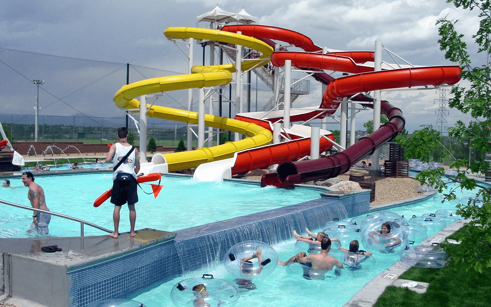 The water slide at Pirates Cove 