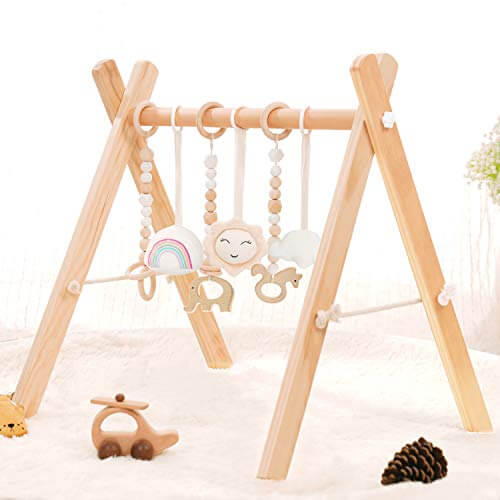 wooden baby gym 