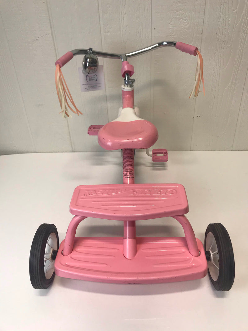 radio flyer classic pink dual deck tricycle