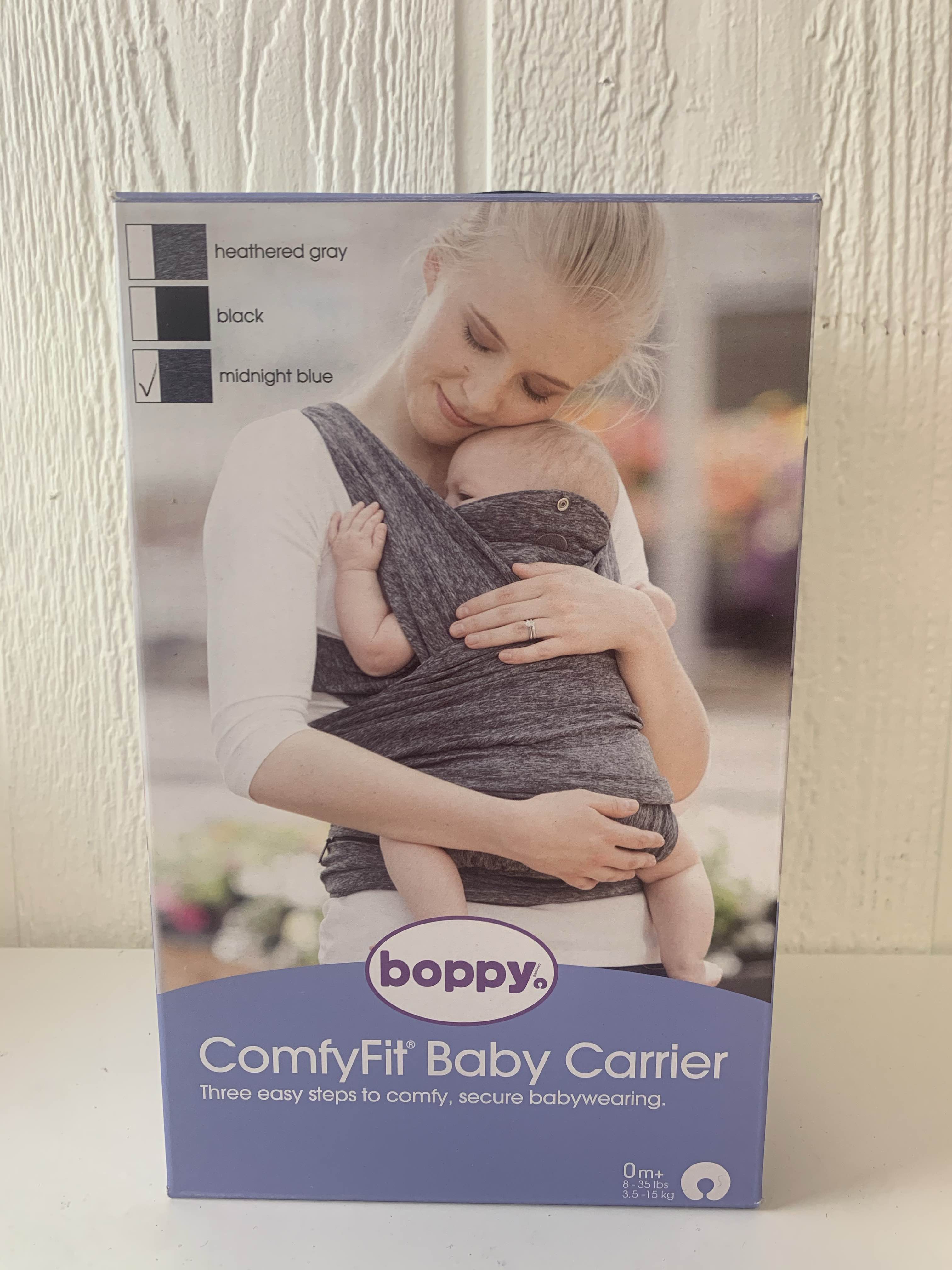 boppy comfyfit baby carrier heathered gray