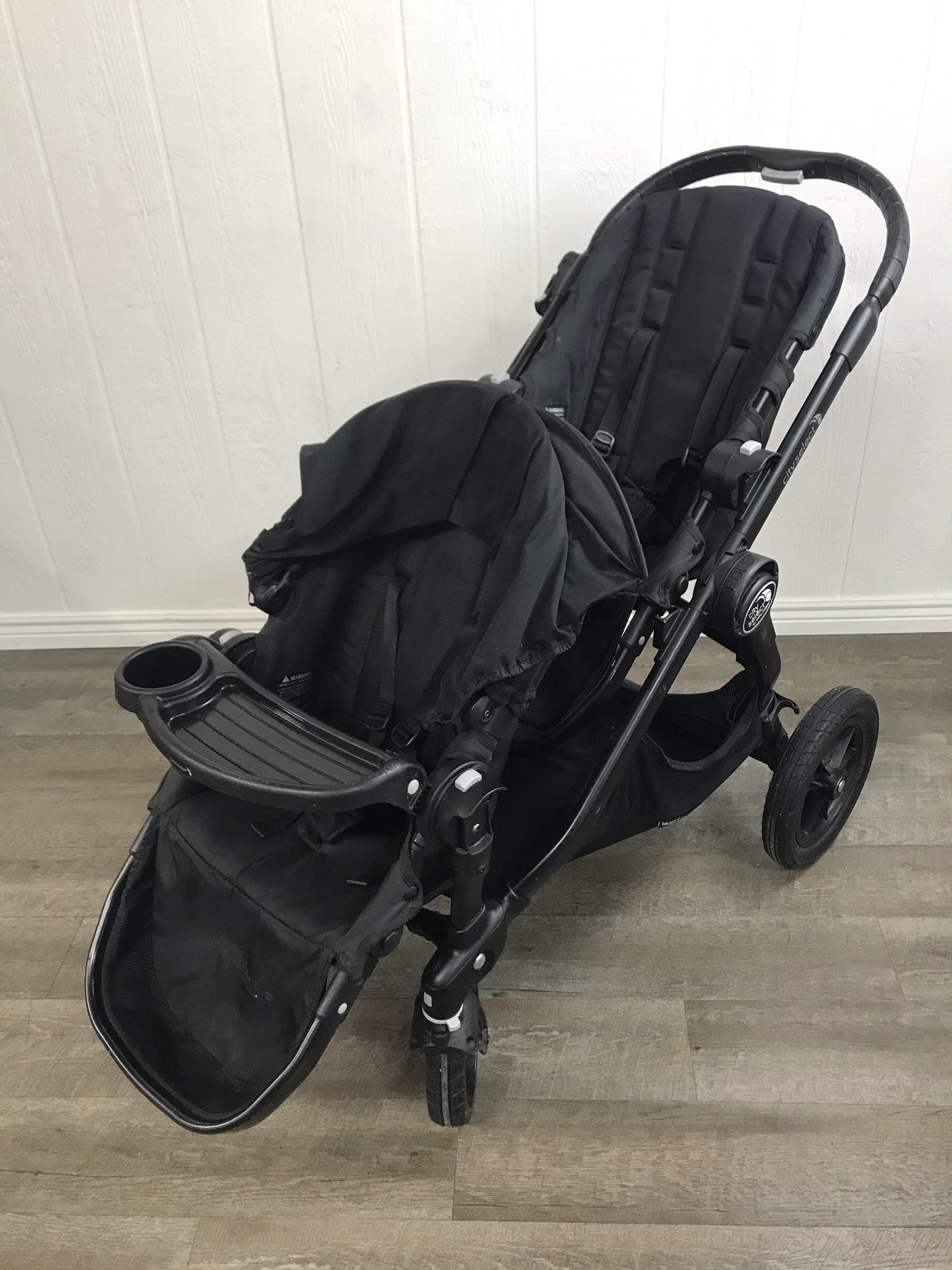 city select double stroller black