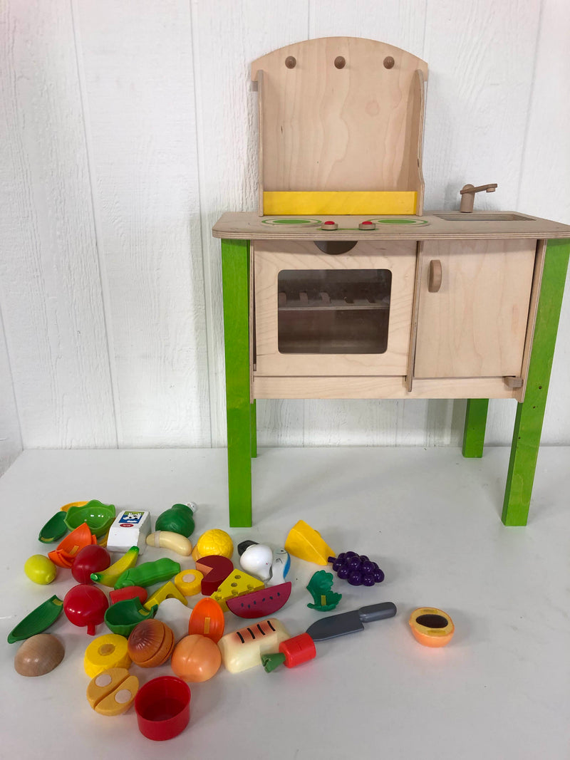 hape my creative cookery club kid's wooden play kitchen