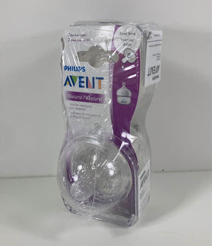 Inschrijven Contract Vertrek naar Philips Avent Natural Baby Bottle Nipples, 2-Pack, First Flow 0m