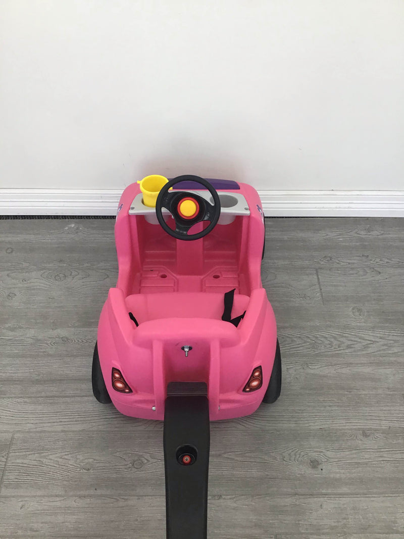 step2 whisper ride ii kids pink ride on push car