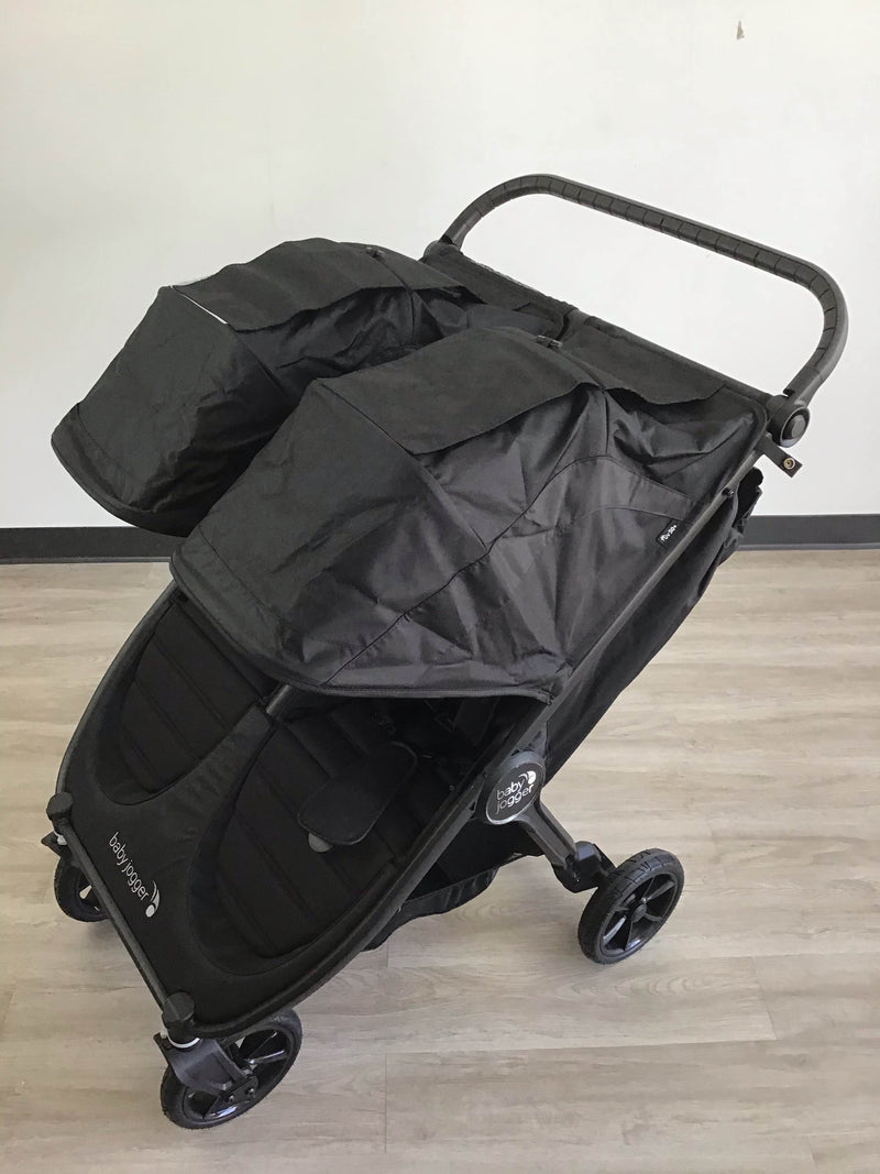 city mini double stroller black