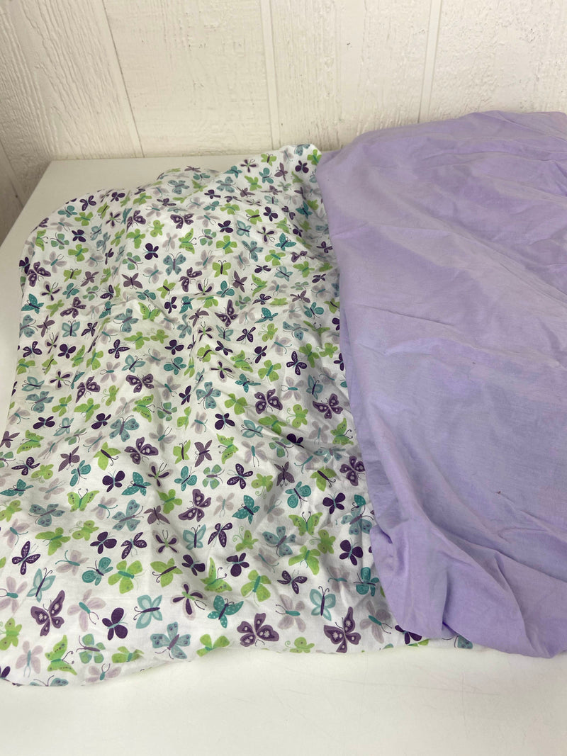 crib sheet with matching changing pad cover