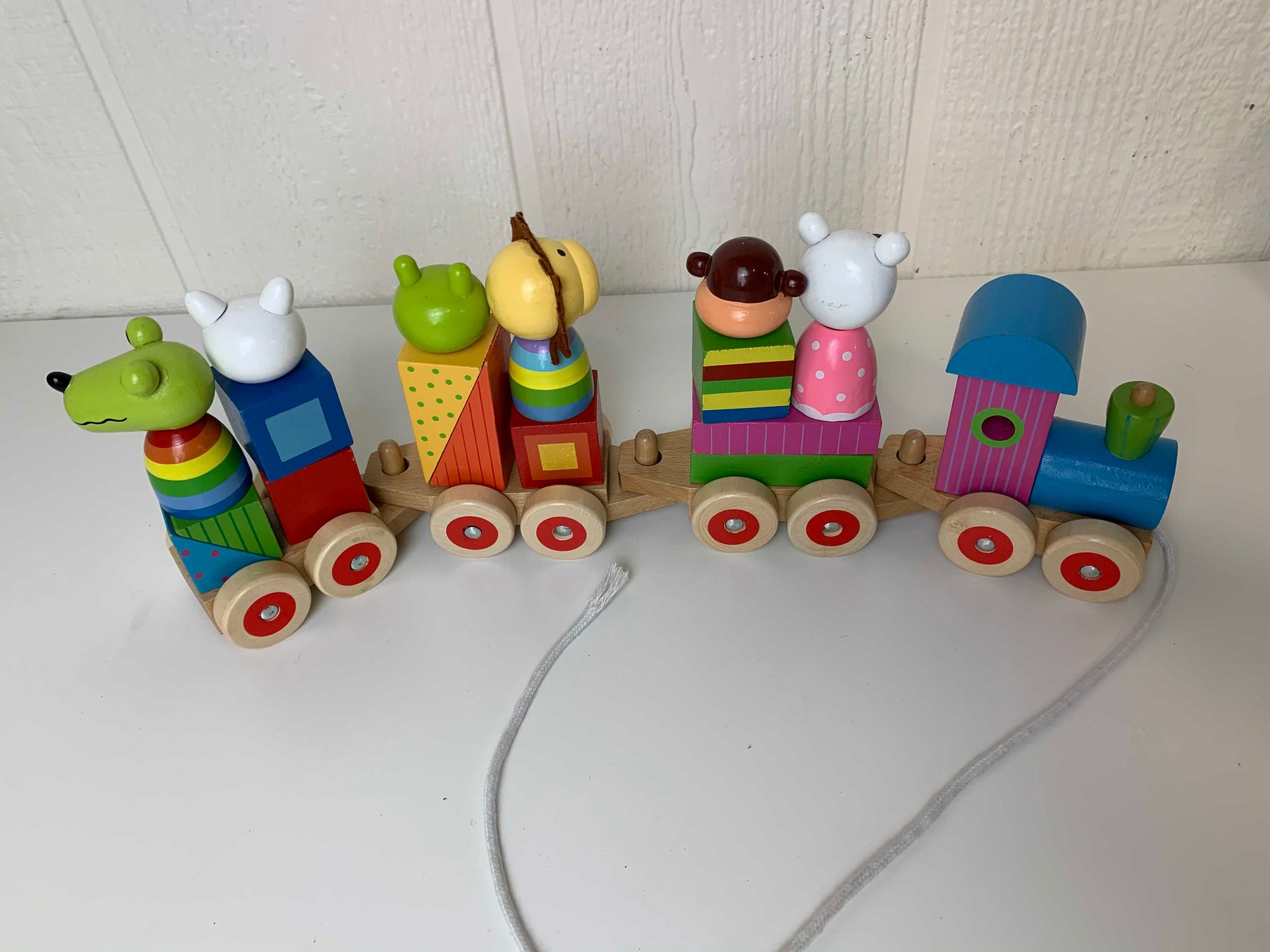 orange tree animal puzzle train