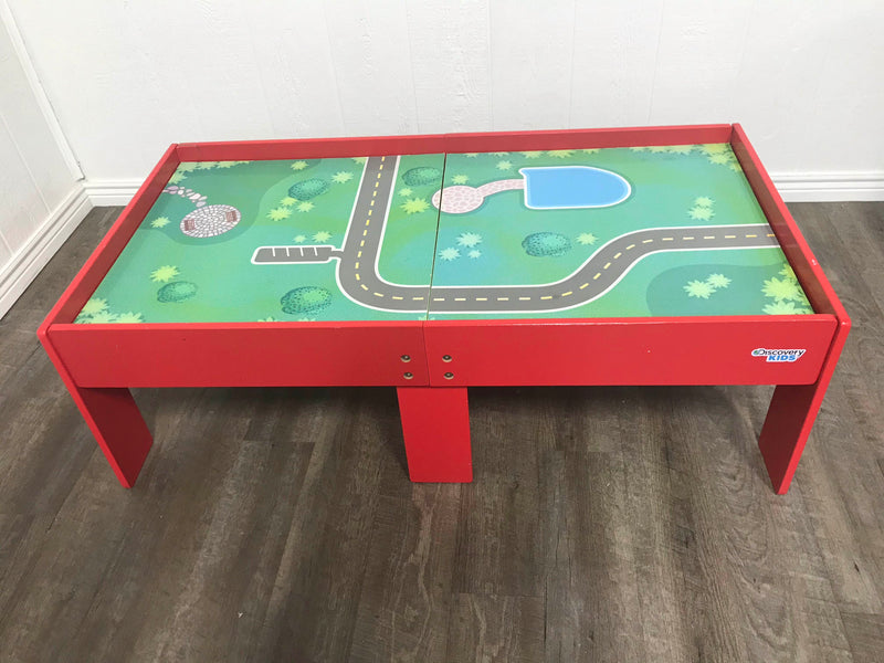 kids wooden train table