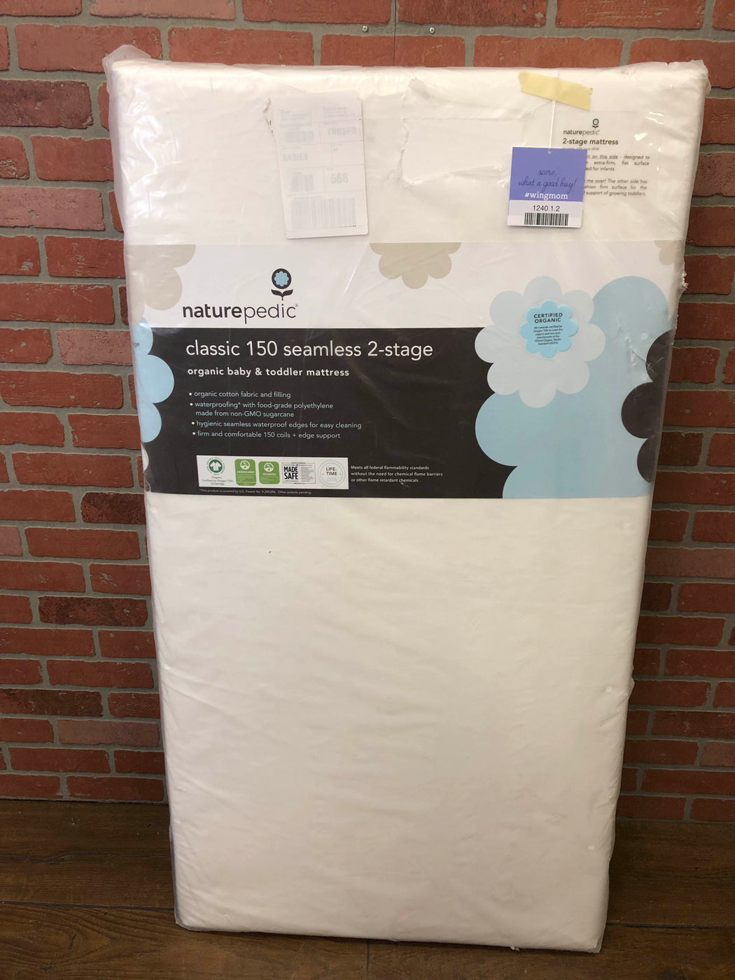 naturepedic classic 150 seamless 2 stage crib mattress