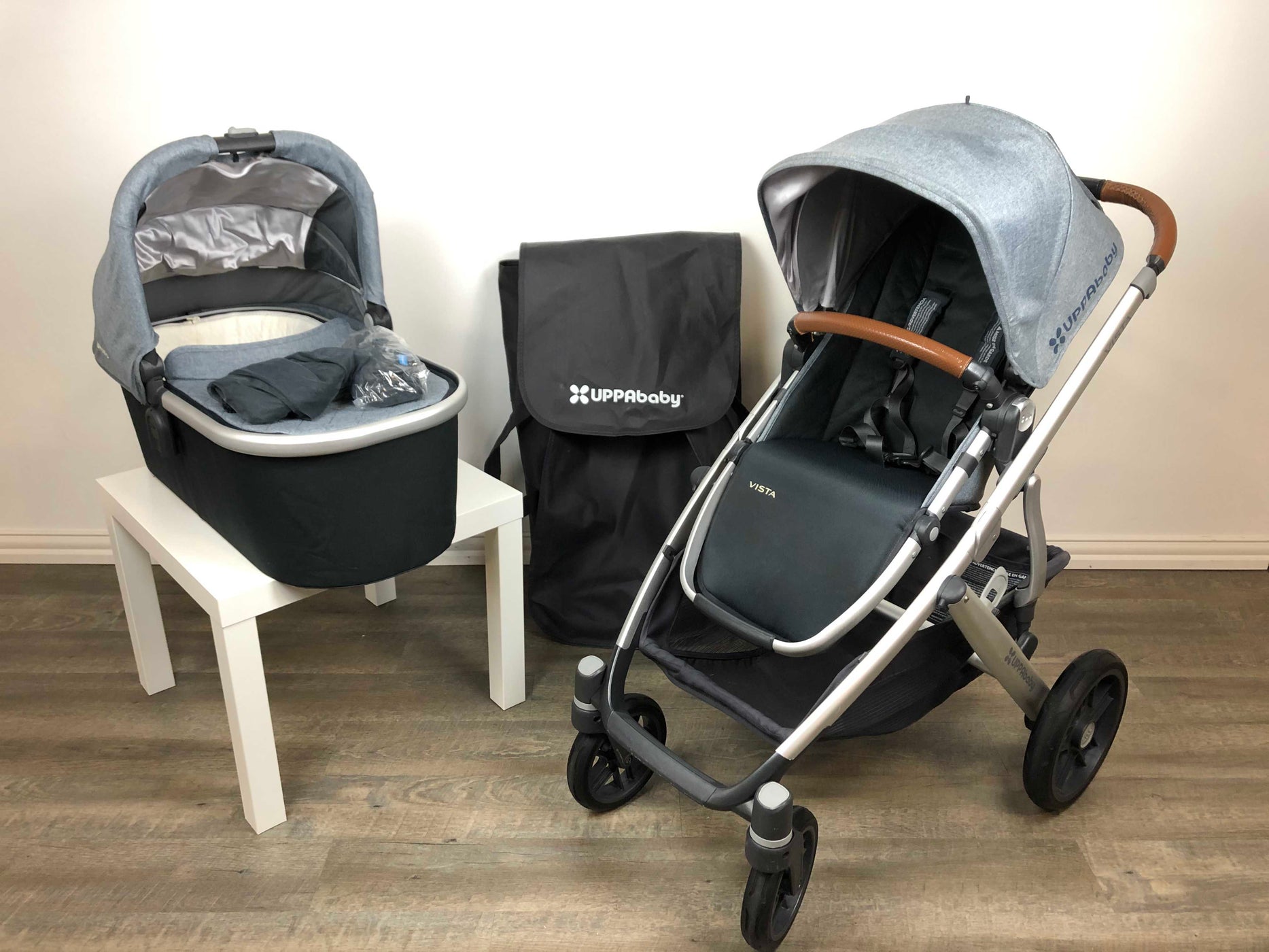 uppababy vista gregory blue melange