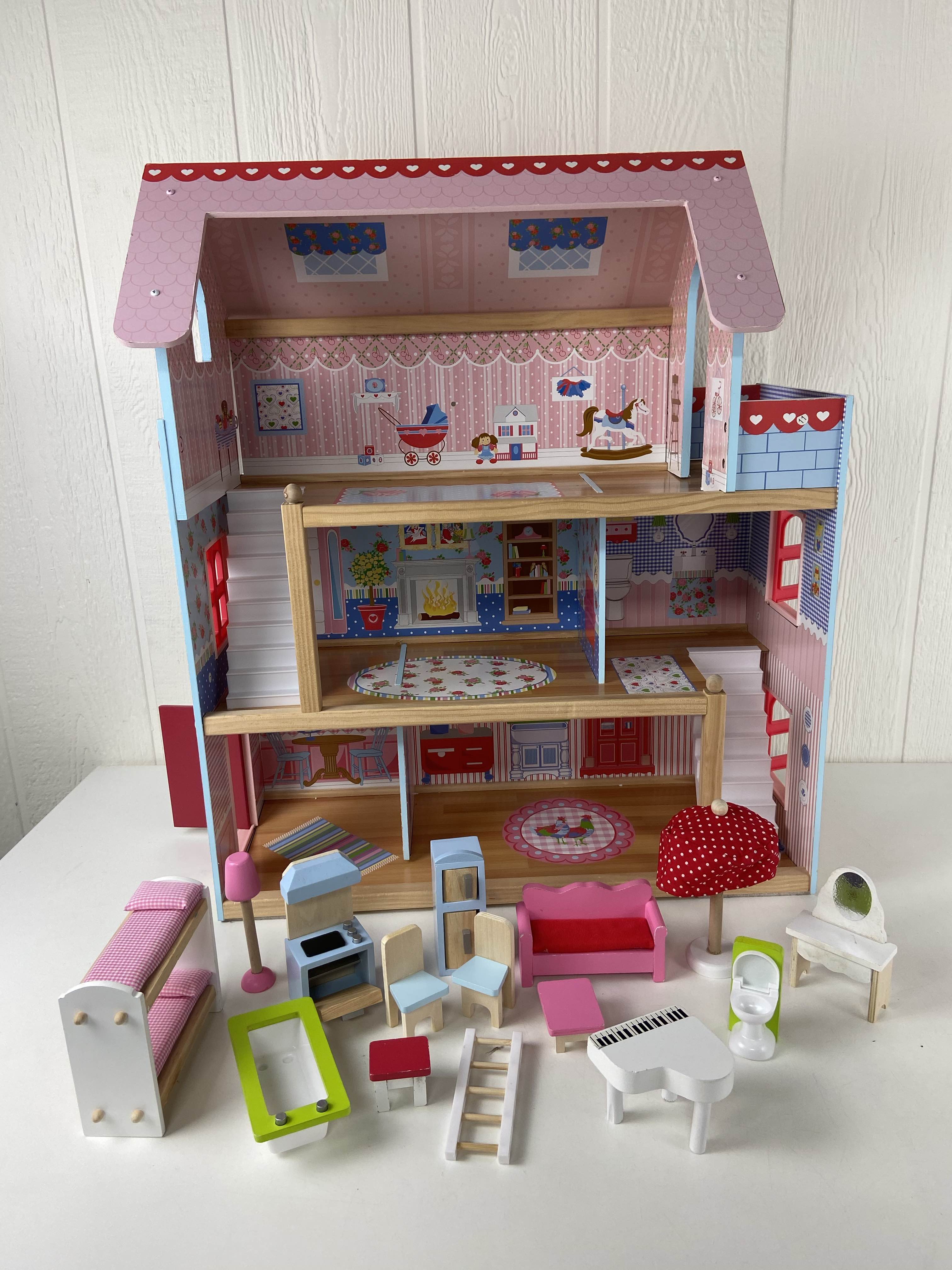 kidkraft chelsea doll cottage play set