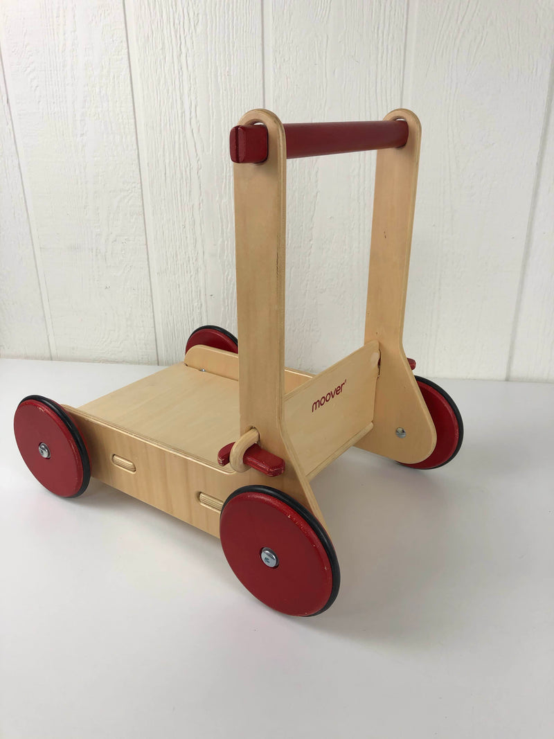 wooden baby walker