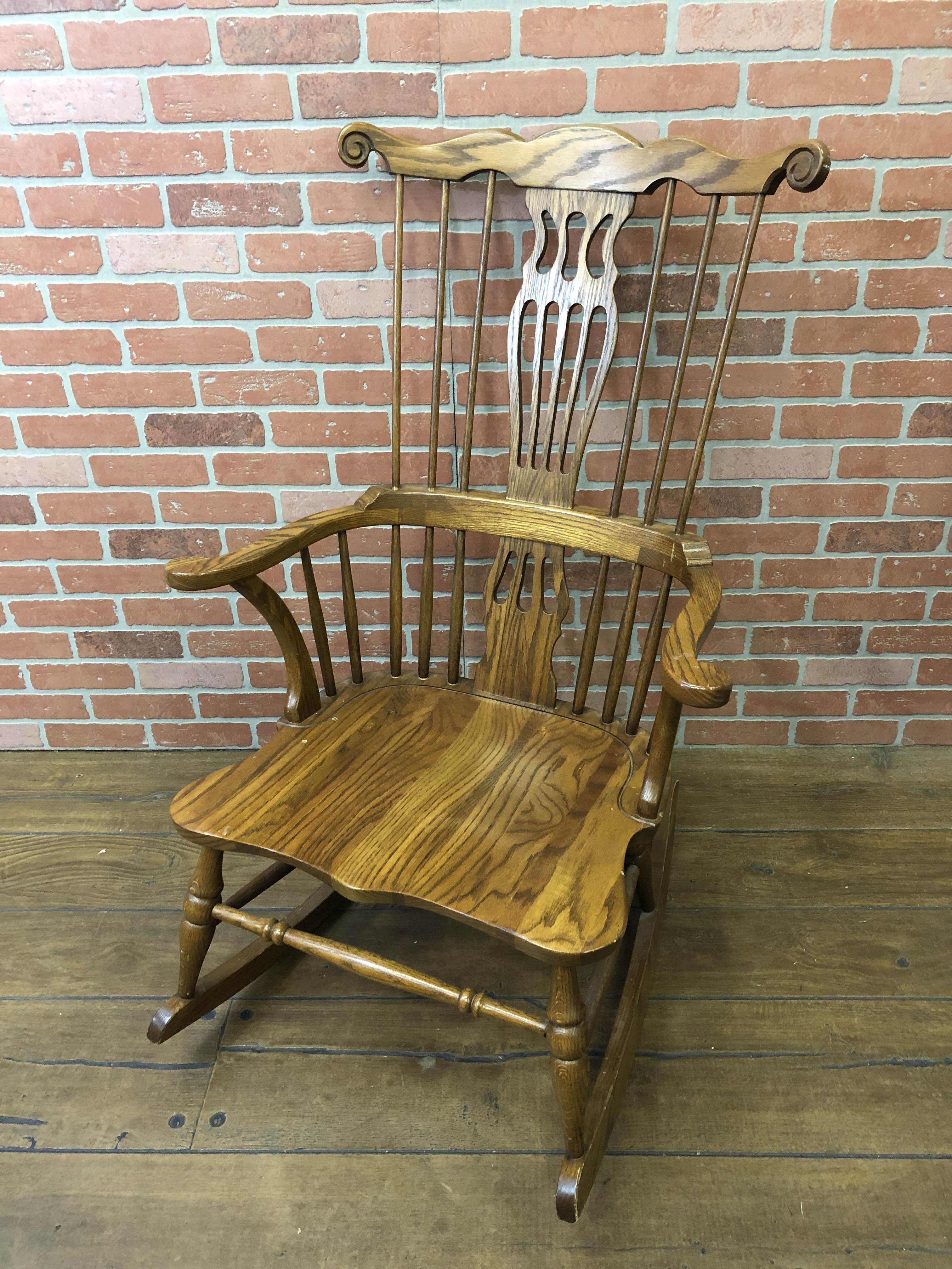 Tell City Vintage Wooden Rocking Chair