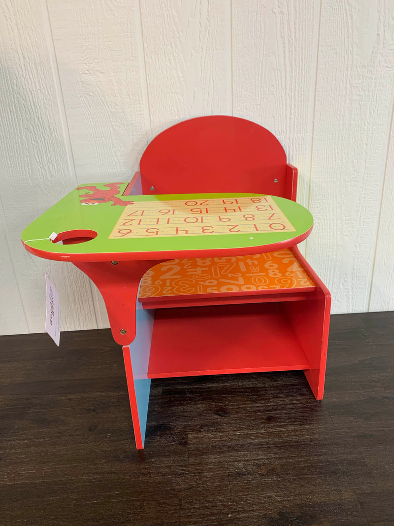 sesame street chair desk with storage bin