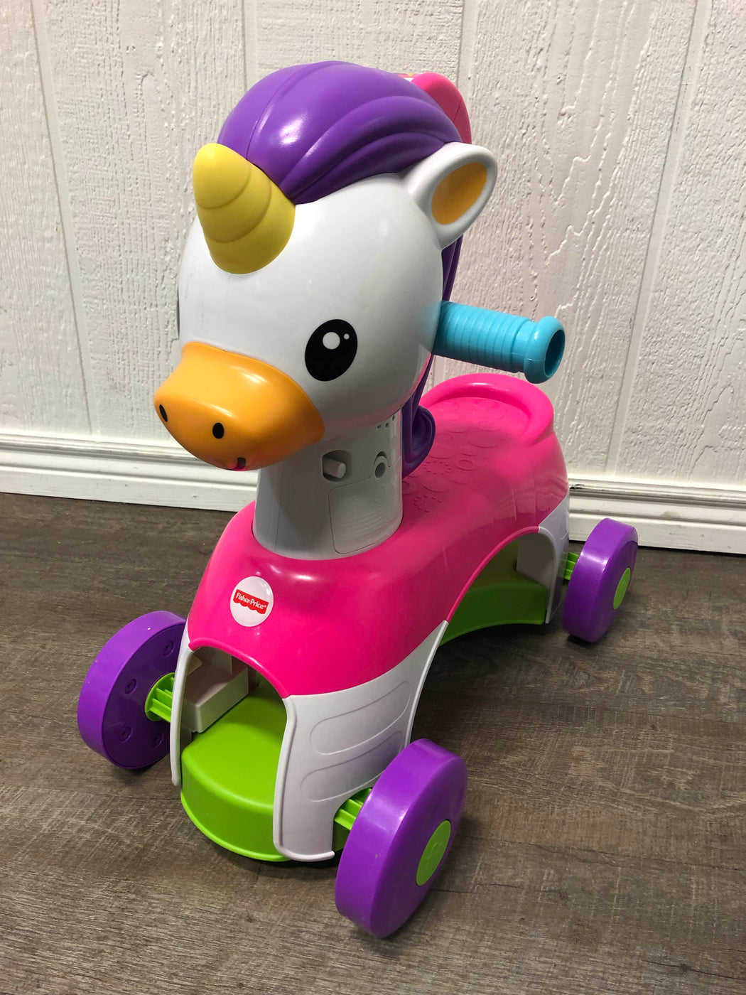fisher price push and flutter unicorn