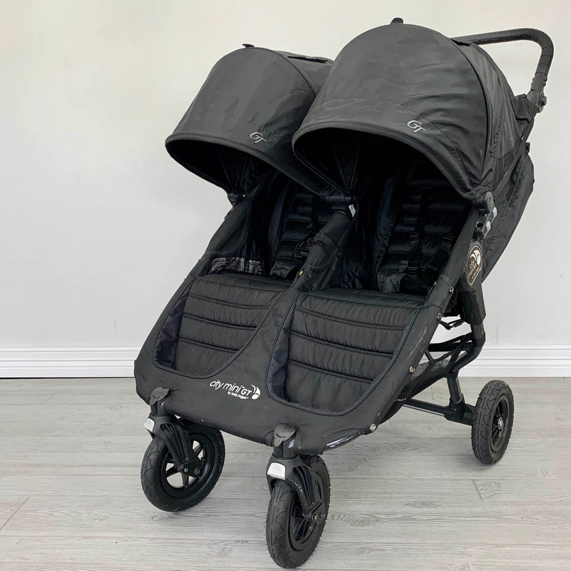 city mini double stroller black