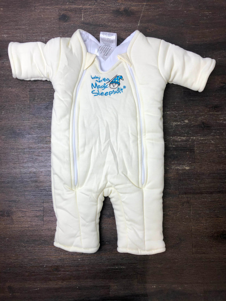 Baby Merlin's Magic Sleepsuit, Small 3-6 Months, Cotton, Cream