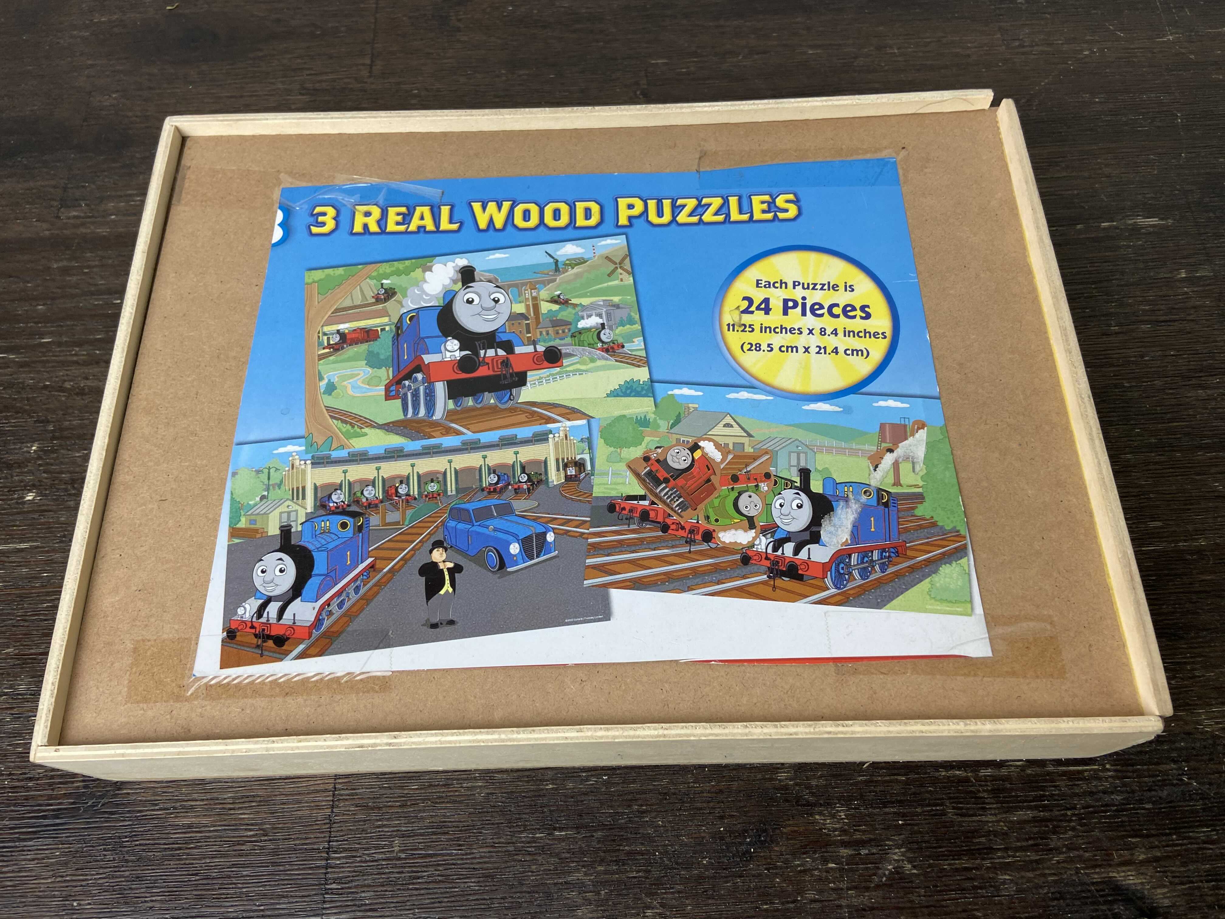 set of 3 wooden puzzles