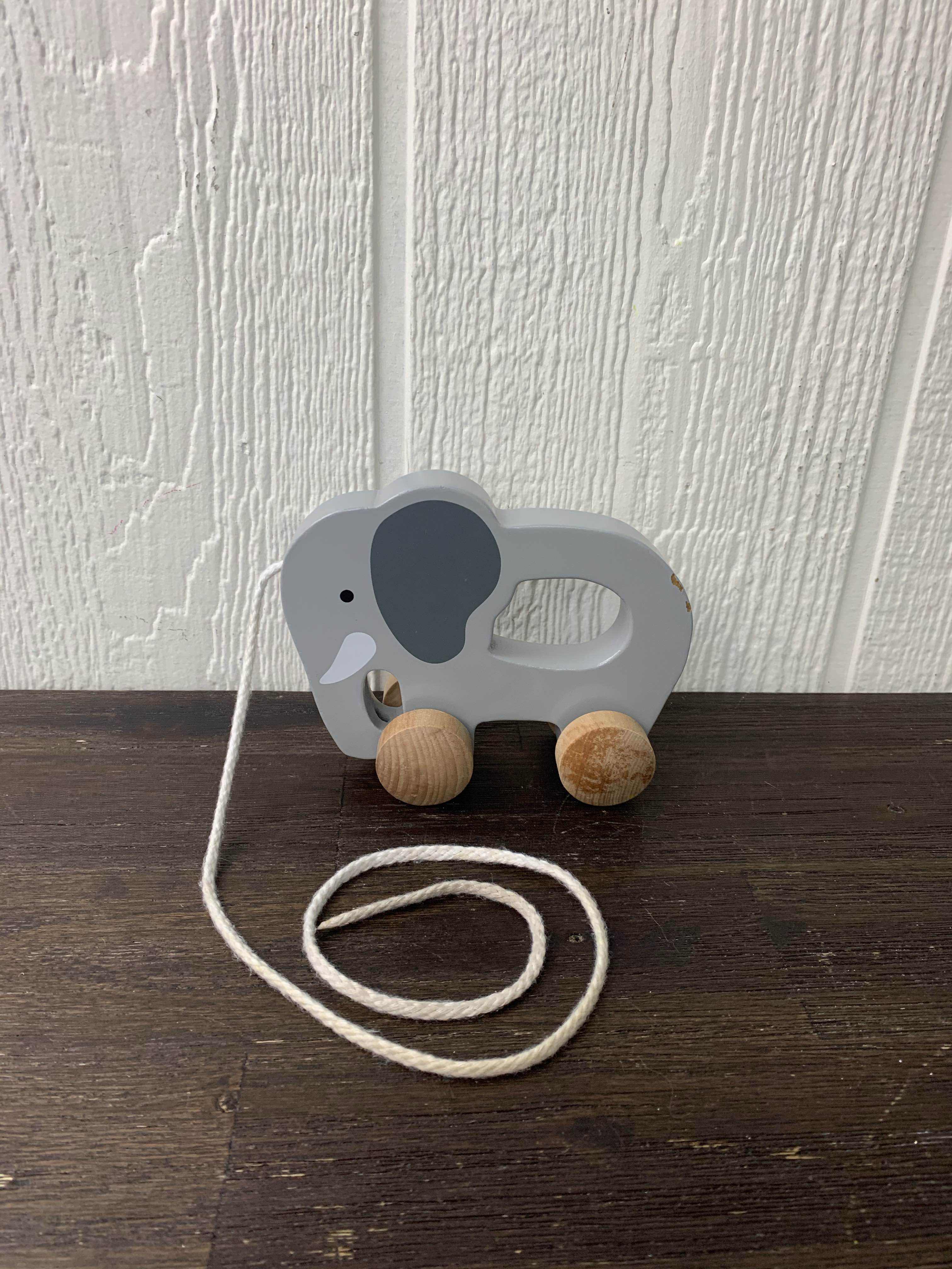 hape elephant wooden push and pull toy