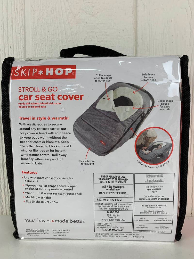 skip hop stroll and go car seat cover grey feather
