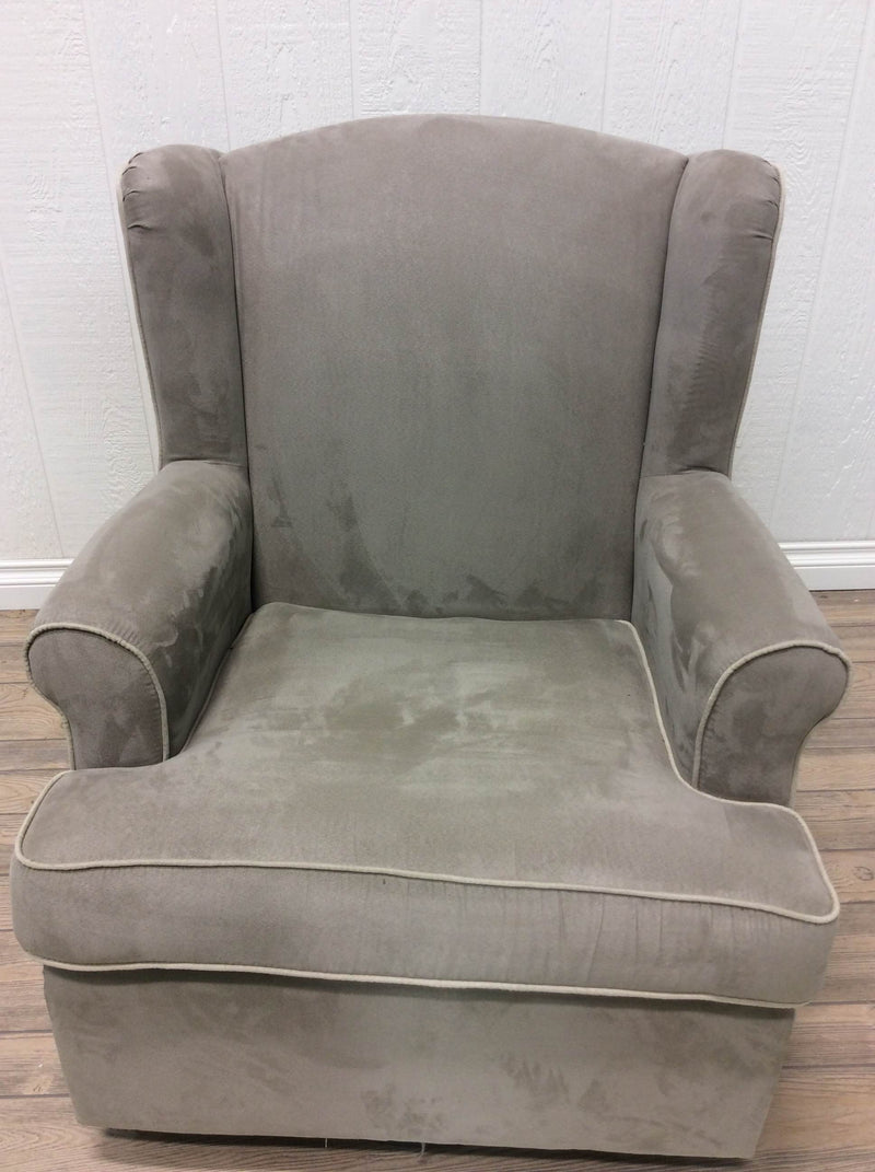 eddie bauer upholstered wingback swivel glider