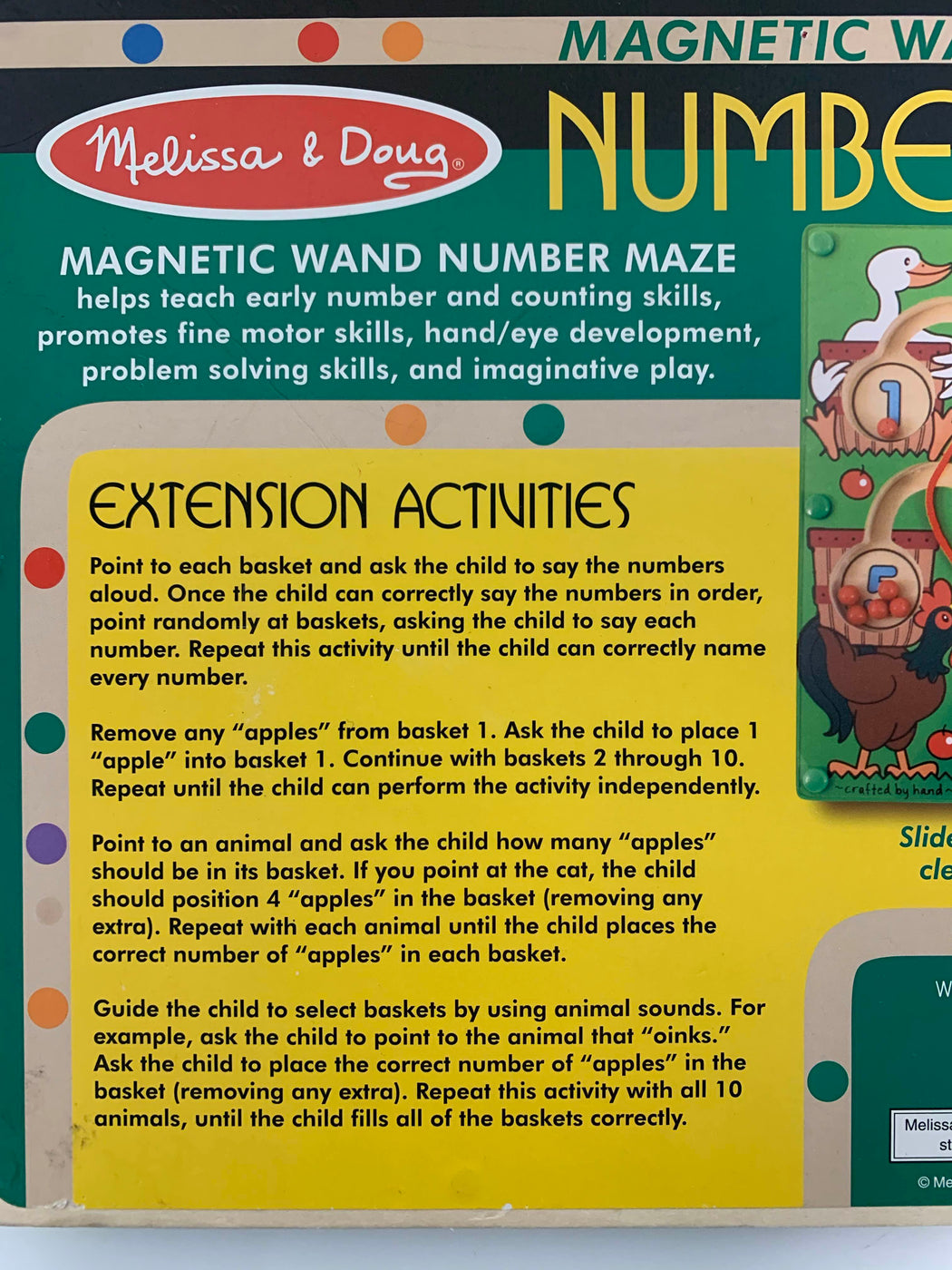 melissa & doug magnetic wand number maze
