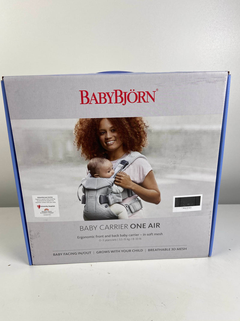 babybjorn baby carrier one air black mesh