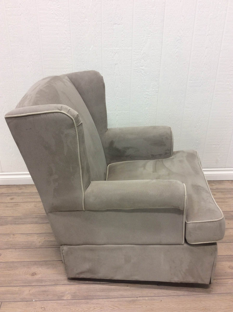 eddie bauer upholstered wingback swivel glider