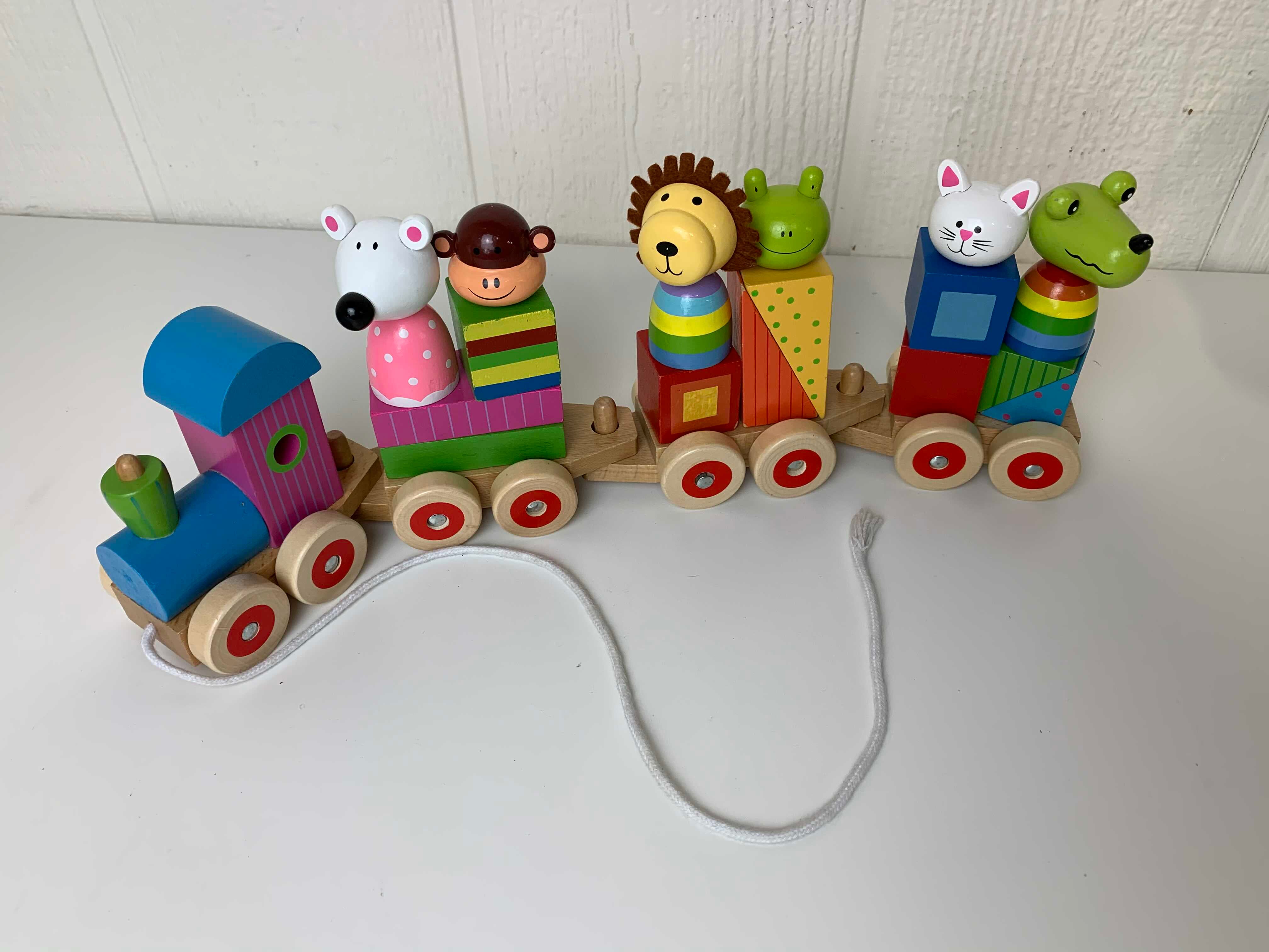 orange tree animal puzzle train