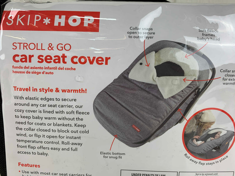 skip hop stroll and go car seat cover grey feather