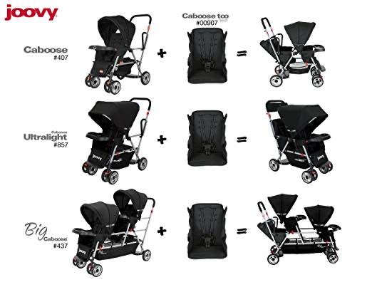 joovy caboose rear seat black