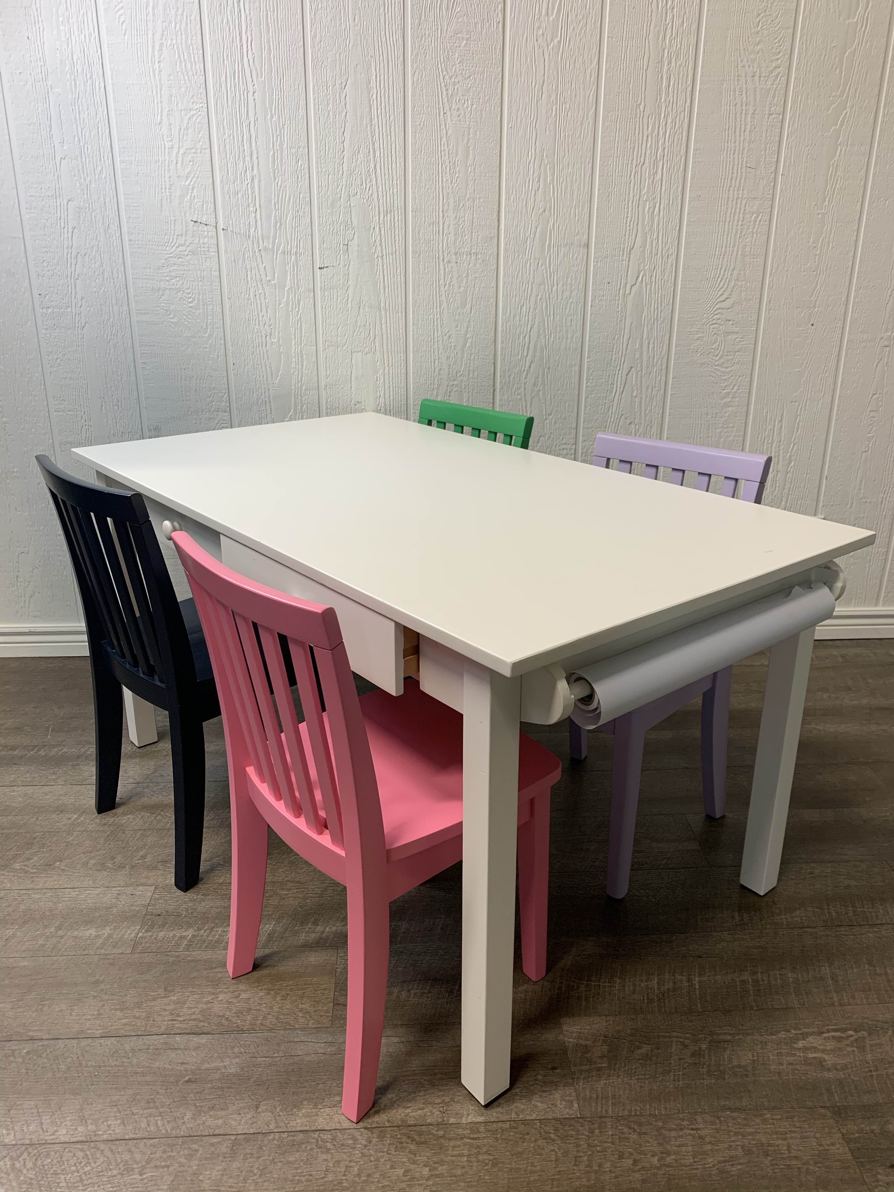 pottery barn table for kids