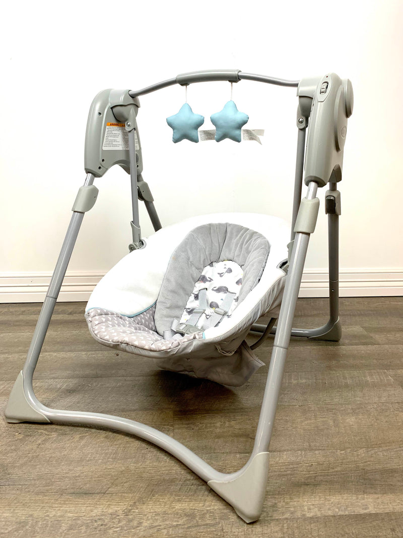 graco slim spaces compact baby swing batteries