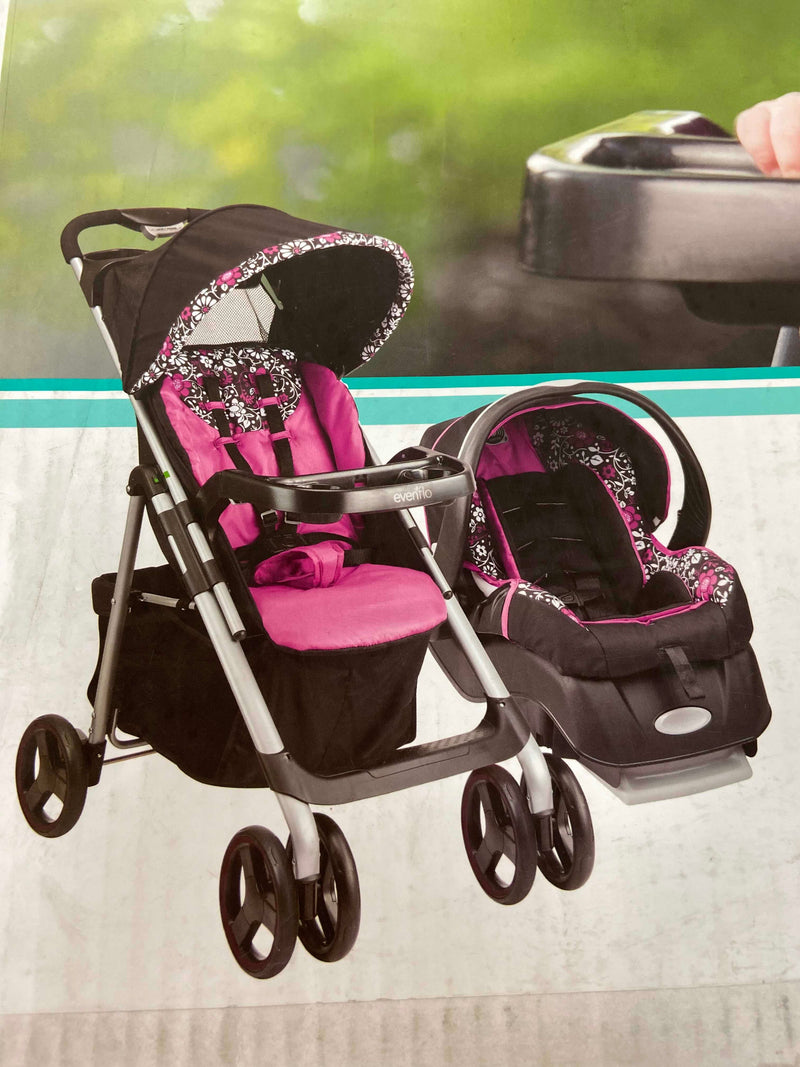 evenflo vive travel system with embrace lx infant car seat