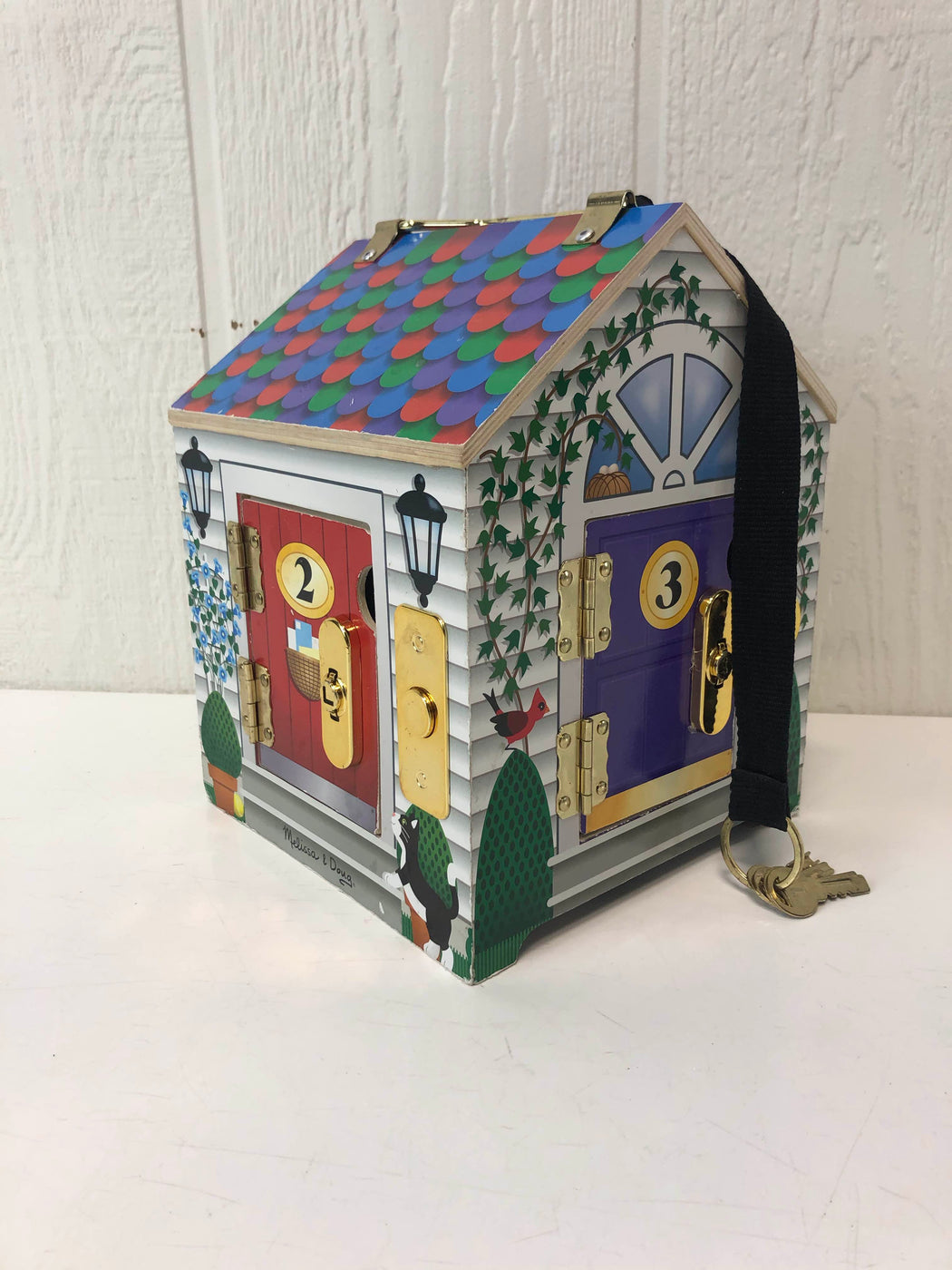 melissa and doug take along wooden doorbell dollhouse