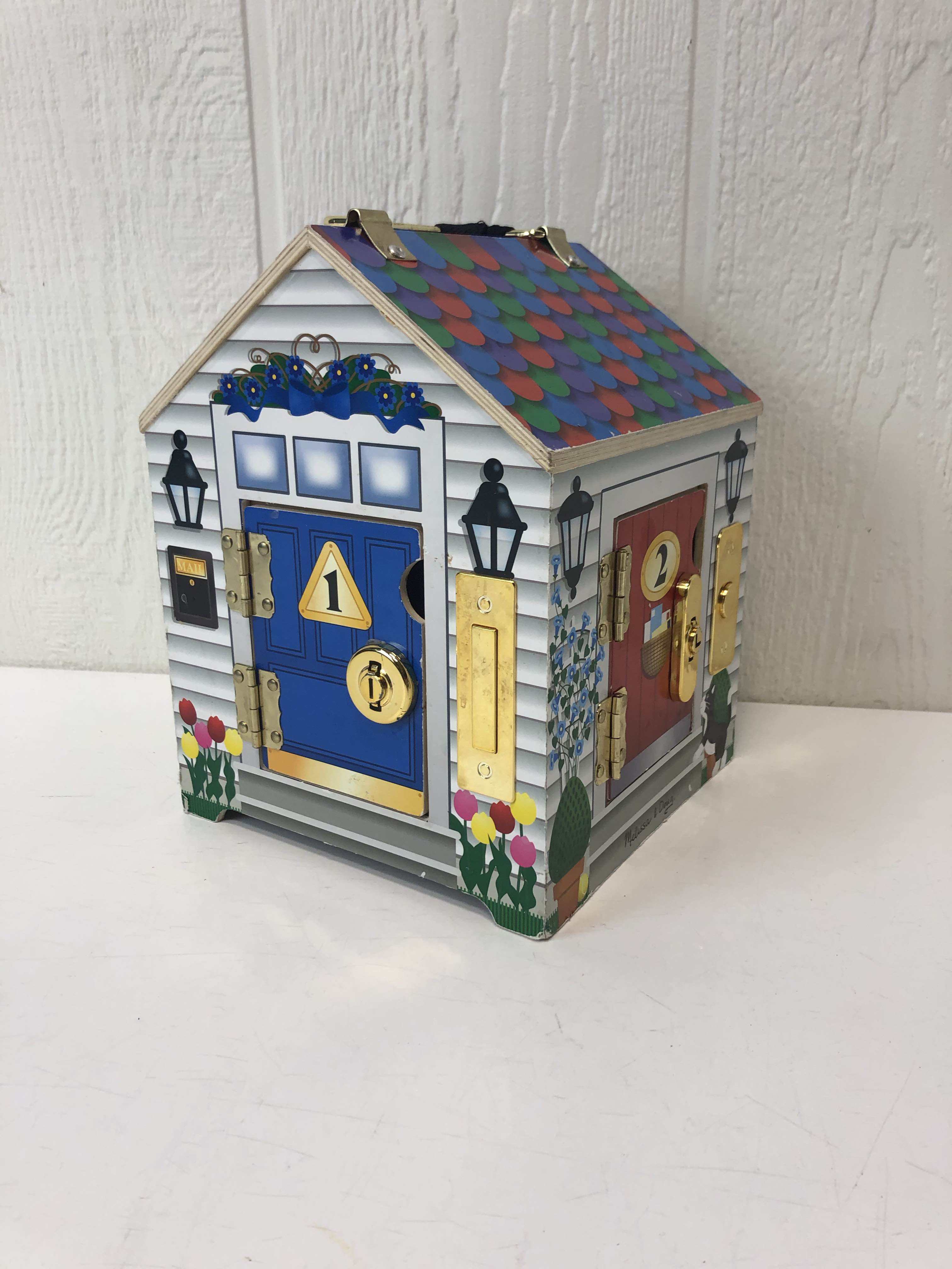 melissa and doug take along wooden doorbell dollhouse