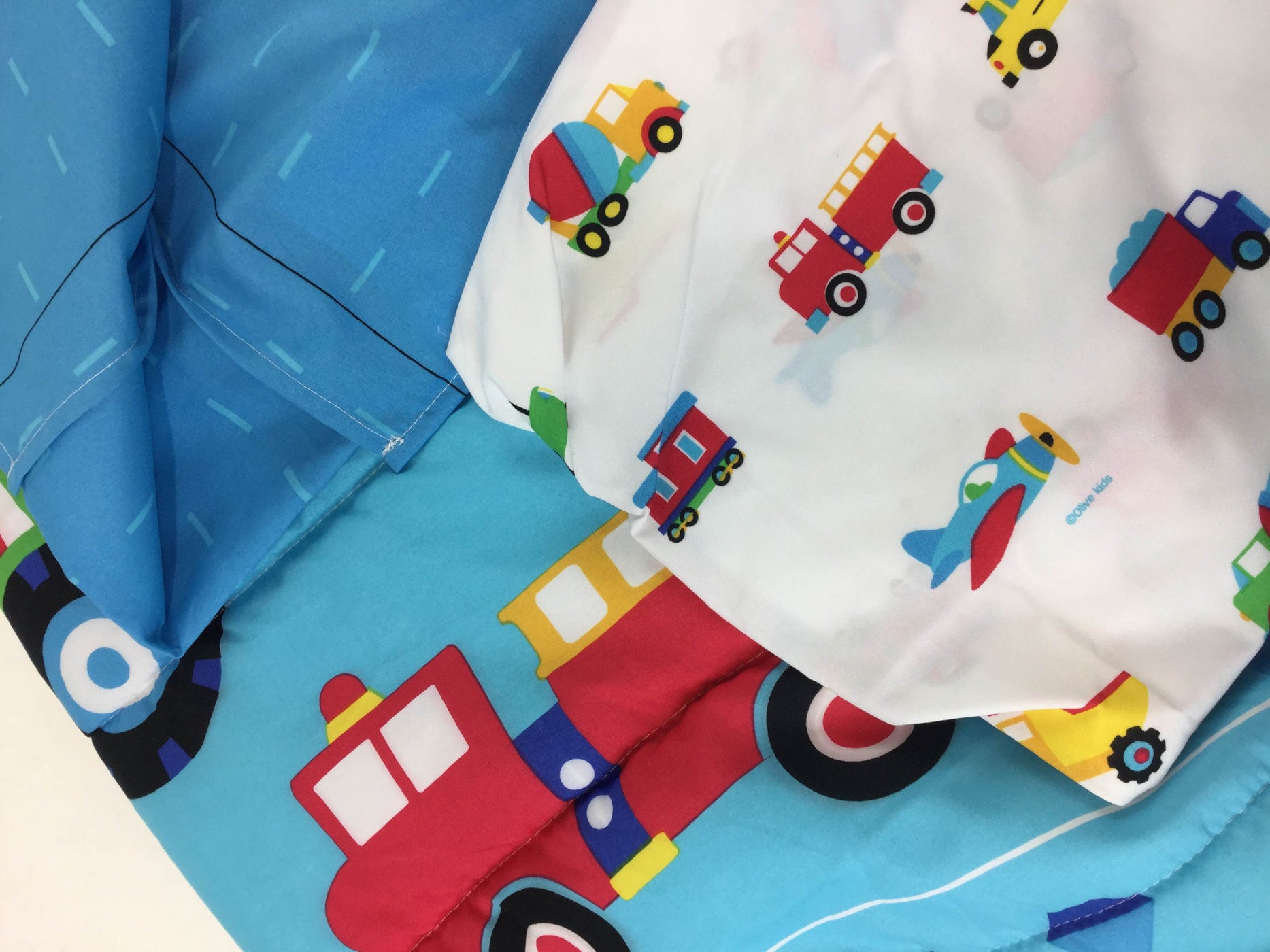 Olive Kids Trains Planes Trucks 3 Piece Crib Bedding