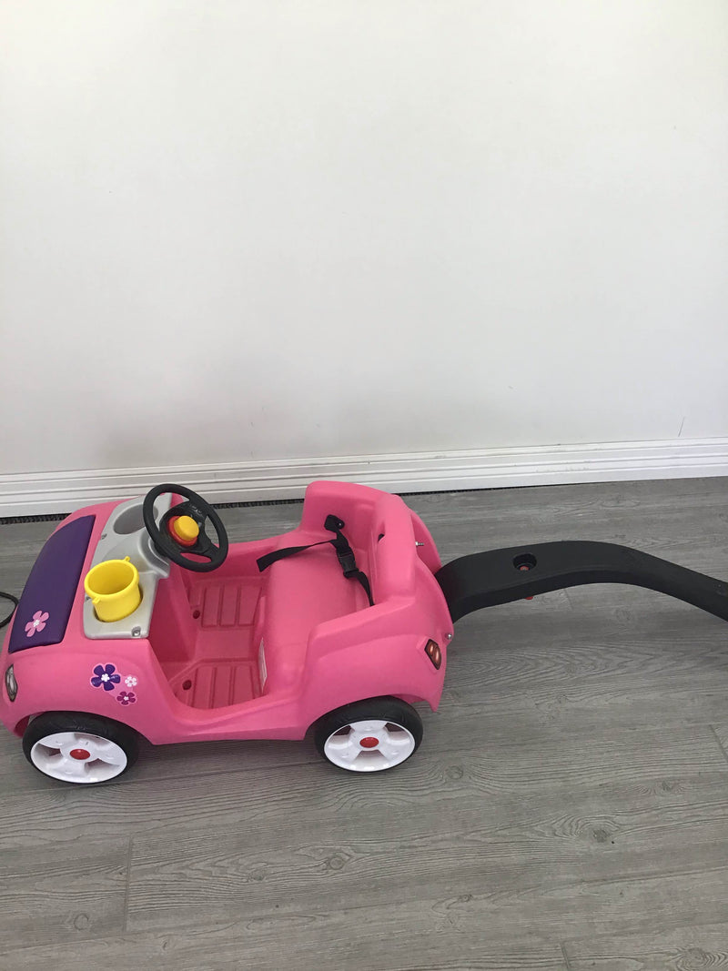 pink ride on push car