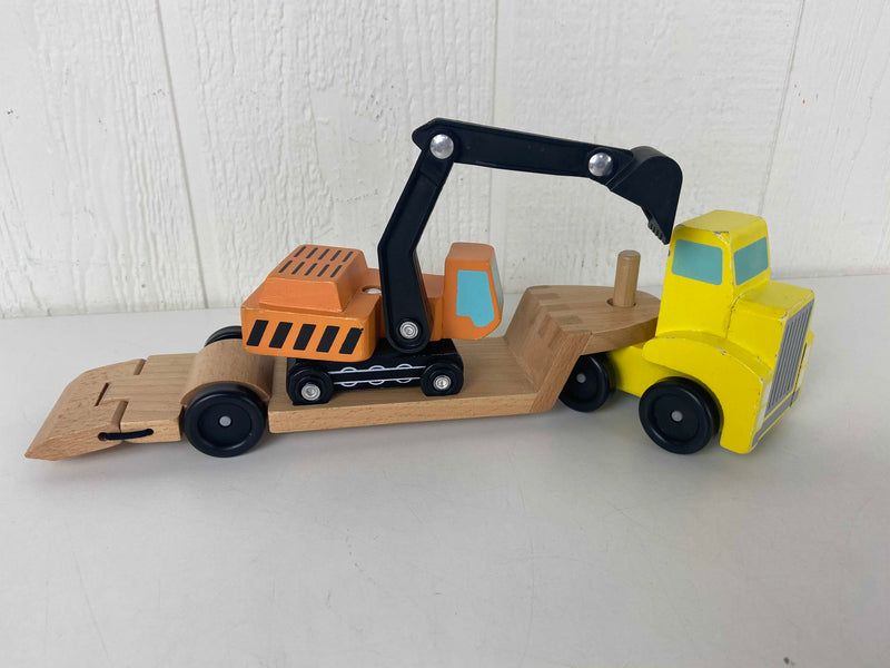 melissa and doug trailer and excavator