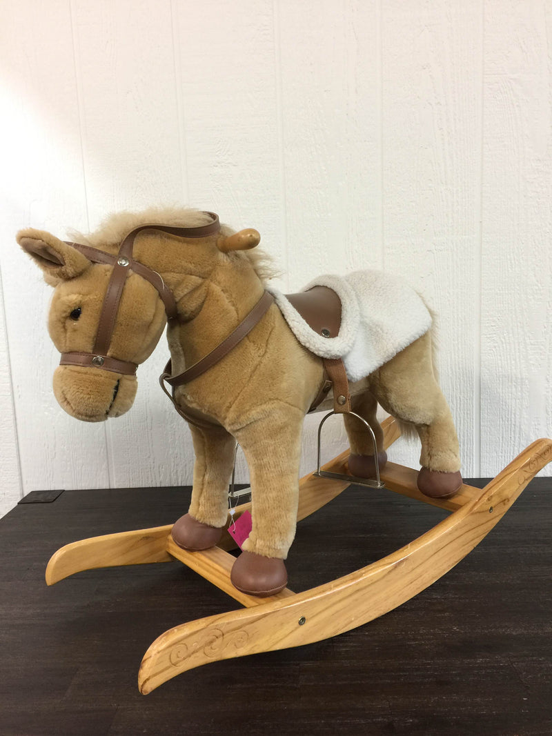 chrisha playful plush rocking horse