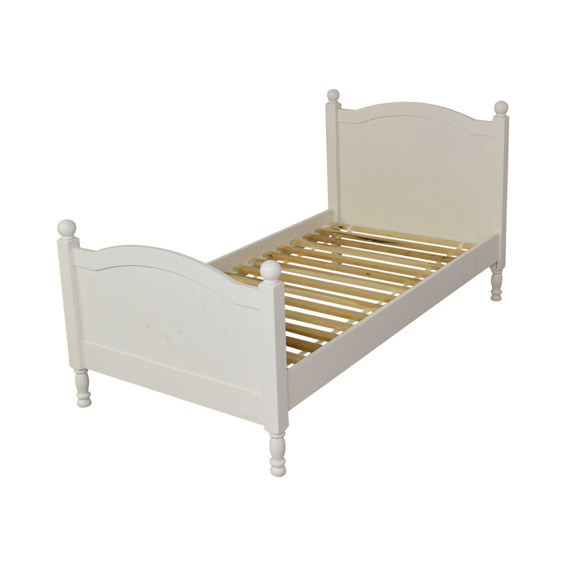 pottery barn white twin bed