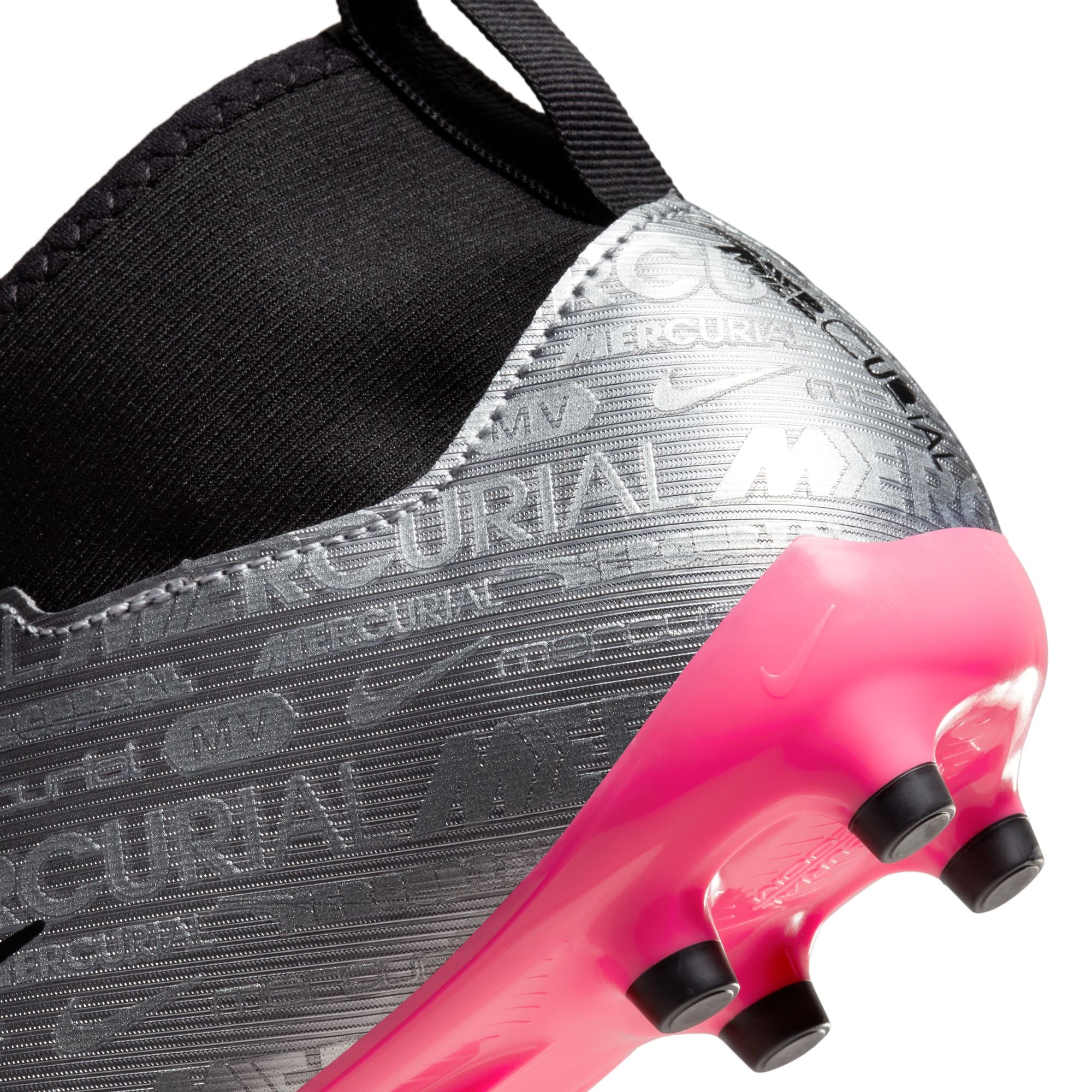 Junior Mercurial Superfly 9 Academy XXV MG [Metallic Silver/Hyper Pink]