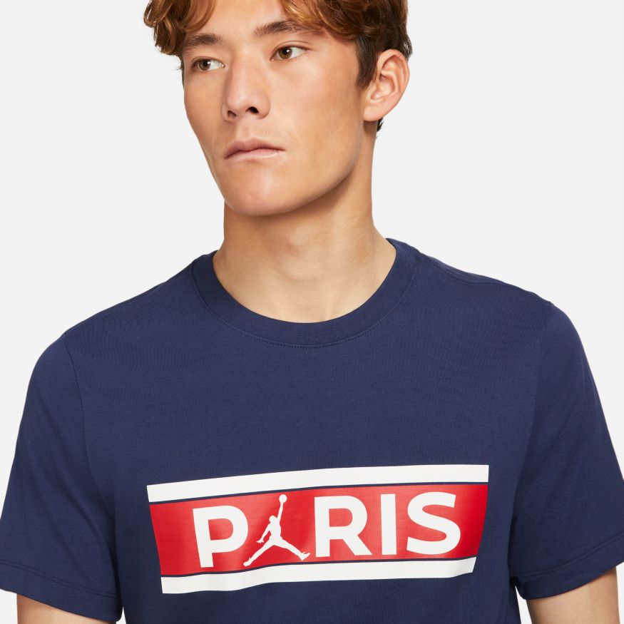 Jordan x Paris Saint-Germain 21' Wordmark Tee [Navy]