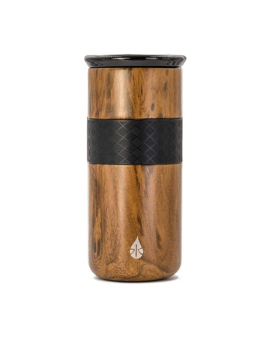 Elemental: Insulated Stainless Steel Tumbler - Teak Wood - 12 oz