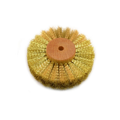 Brass Scratch Brush with Plastic Handle — PERRIN