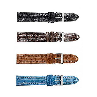 Alpine Watchstrap - Padded stitched Croco Calf Leather
